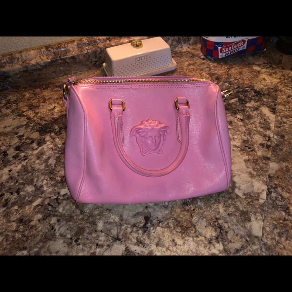 Authentic Versace medusa head pink purse